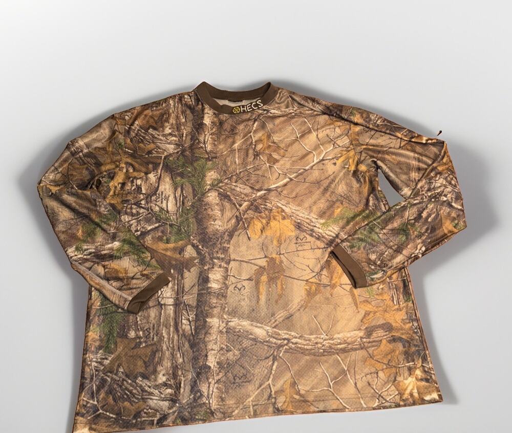 HECS ~ Men Sz 2XL ~ Stealthscreen Lightweight RealTree Xtra Camo Hunting Shirt